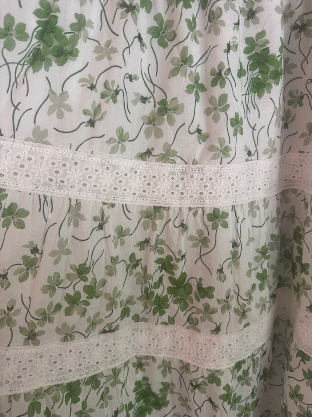 Hill House Green Floral Smocked Midi Dress - Picture 3 of 3